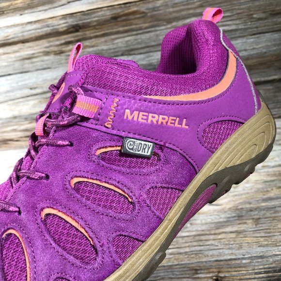 Merrell Chameleon Low Lace Pink Hiking Boots 6 - Picture 7 of 9